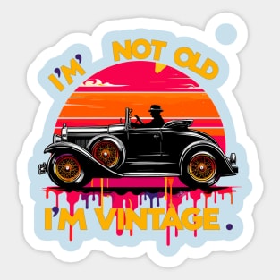 Vintage Car Sticker